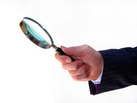 magnifying glass hand