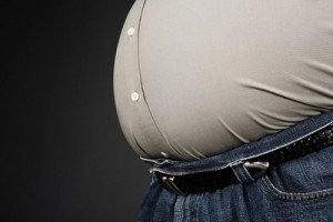Big belly - obese gut life insurance